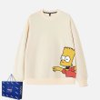 画像4: Unisex Simpson x NASA Print Crew Neck Sweatshirt Pullover 男女兼用 ラウンドネック シンプソン×NASAナサプリント スウェット トレーナー プルオーバー (4)