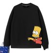 画像1: Unisex Simpson x NASA Print Crew Neck Sweatshirt Pullover 男女兼用 ラウンドネック シンプソン×NASAナサプリント スウェット トレーナー プルオーバー (1)