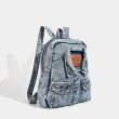 画像4: Washed denim G jacket style backpackTote Shoulder Bag Handbag   ウォッシュデニムGジャンスタイルバックパックリュックトートショルダーバッグ (4)