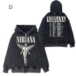 画像4: Nirvana Retro Old Washed Zip Hoodie Sweatshirt Jacket(1)　ユニセックス男女兼用 ニルヴァーナ  レトロ オールド ウォッシュド ジップ フーディスウェットシャツ ジャケット(1)　 (4)