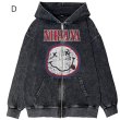 画像4: Nirvana Retro Old Washed Zip Hoodie Sweatshirt Jacket　ユニセックス男女兼用 ニルヴァーナ  レトロ オールド ウォッシュド ジップ フーディスウェットシャツ ジャケット (4)