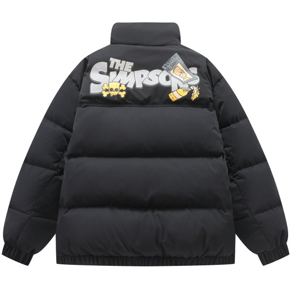 画像1: The Simpsons Bart Simpson Down Jacket　ユニセックス 男女兼用 シンプソンズバートシンプソンダウンジャケットジャンパー スタジャン  (1)