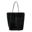 画像4: Woman's  lamb plush handbag shopping bag big bag shoulder large capacity handbag　ラージサイズフェイクラムファートートショルダーハンドバック (4)