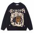 画像5: Unisex Hip Hop Boy Knitted Sweater Pullover  男女兼用 ラウンドネックヒップホップボーイ編み込みセータープルオーバー (5)