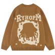 画像6: Unisex Hip Hop Boy Knitted Sweater Pullover  男女兼用 ラウンドネックヒップホップボーイ編み込みセータープルオーバー (6)