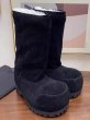 画像4: New retro big toe chunky leather sheepskin boots  ビッグトウプラットフォームレザーブーツ (4)