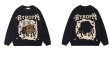 画像2: Unisex Hip Hop Boy Knitted Sweater Pullover  男女兼用 ラウンドネックヒップホップボーイ編み込みセータープルオーバー (2)