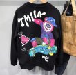 画像2: Unisex Bear Skateboard Graphic Print round neck sweatshirt  Pullover  男女兼用 ラウンドネックベアスケートボードグラフィック プリント スウェット トレーナー プルオーバー (2)