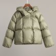 画像7: Personalized street short length hooded down jacket coat　 パーソナライズストリートショート丈 フード付ダウンジャケット　コート (7)