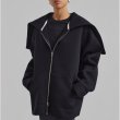 画像3: Zipper hood sweatshirt hoodie  ジッパーフード スウェット フーディーパーカーオーバーサイズ  (3)