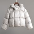 画像6: Personalized street short length hooded down jacket coat　 パーソナライズストリートショート丈 フード付ダウンジャケット　コート (6)