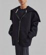 画像5: Zipper hood sweatshirt hoodie  ジッパーフード スウェット フーディーパーカーオーバーサイズ  (5)