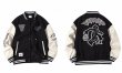 画像3: Unisex Basketball Embroidery stadium jacketbaseball uniform jumper  blouson ユニセックス 男女兼用バスケットボール刺繍スタジャンスタジアムジャンパー スタジャン MA-1 ボンバー  (3)