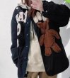 画像4: Panda & Bear Applique Embroidery Mid-length Quilted Coat Jacket　パンダ＆ベアアップリケ刺繡 ミディアム丈キルティングコート ジャケット (4)