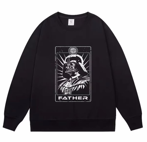 画像1: Unisex Star Wars Darth Vader Print round neck sweatshirt   Pullover  男女兼用スターウォーズ ダースベイダー プリント ラウンドネック スウェット トレーナー プルオーバー (1)