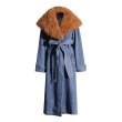 画像7: Fur collar denim long coat jacket　ファー襟デニムコート ジャケット (7)