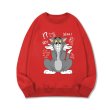 画像8: Unisex Angry Tom & Jerry Parker round neck hooded sweater ユニセックス男女兼用  トム と ジェリープリント フーディー パーカー スウェット トレーナー (8)