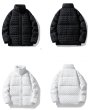 画像3: Stand collar mesh woven down jacket　ユニセックス 男女兼用 スタンドカラーメッシュ編み込みダウンジャケットジャンパー (3)