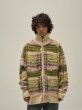 画像4: Unisex Zip-up mohair check cardigan sweater　ユニセックス男女兼用 ジップアップモヘアチェックカーディガンセーターニット (4)