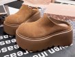 画像4: Thick-soled closed-toe half-slippers  Sandals　ユニセックス 厚底プラットフォームシープスキンハーフサンダル スリッパスリッポン (4)