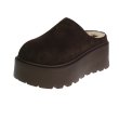 画像3: Thick-soled closed-toe half-slippers  Sandals　ユニセックス 厚底プラットフォームシープスキンハーフサンダル スリッパスリッポン (3)