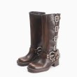 画像5: 24 Vintage Real Leather Buckle boots Boots ヴィンテージ加工 バックル付き エンジニア サイドゴア ウエスタン ブーツ (5)