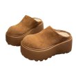 画像5: Thick-soled closed-toe half-slippers  Sandals　ユニセックス 厚底プラットフォームシープスキンハーフサンダル スリッパスリッポン (5)