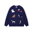 画像2: Unisex Puppy and letter jacquard cardigan sweater　ユニセックス男女兼用 パピー子犬＆レター文字カーディガンセーターセーターニット (2)