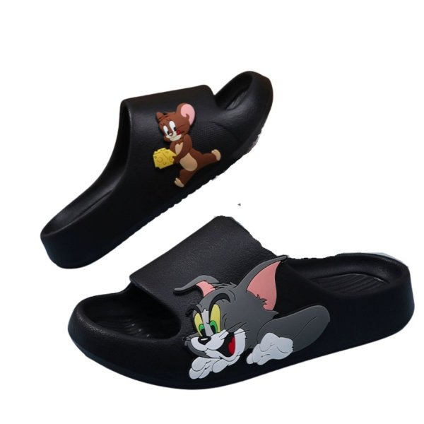 画像1: Tom & Jerry slippers flip flops  soft bottom sandals slippers プラットフォーム トム ＆ ジェリー トムとジェリーフリップフロップサンダルシャワーサンダル ビーチサンダルユニセックス男女兼用 (1)