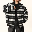 画像8: Color block striped wool lapel jacket coat stadium jacket  blouson  ユニセックス 男女兼用カラーブロックストライプウールラペルジャケットスタジアムジャンパー ブルゾン (8)