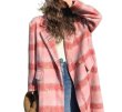 画像8: Pink check tailored collar long coat　ピンクチェック柄 テーラーカラーロングコート (8)