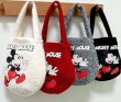 画像2: Mickey Mouse Print Wool Handheld Shoulder Crossbody Tote Bag handbag　ミッキーマウスプリントウールハンドヘルドショルダークロスボディトートバッグ (2)