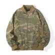 画像1: Camouflage work jacket MA1 ユニセックス 男女兼用迷彩カモフラージュワークジャケットMA1 ブルゾンスタジャン　 (1)