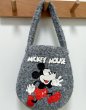 画像4: Mickey Mouse Print Wool Handheld Shoulder Crossbody Tote Bag handbag　ミッキーマウスプリントウールハンドヘルドショルダークロスボディトートバッグ (4)