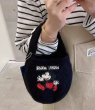 画像13: Mickey Mouse Print Wool Handheld Shoulder Crossbody Tote Bag handbag　ミッキーマウスプリントウールハンドヘルドショルダークロスボディトートバッグ (13)