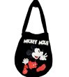 画像1: Mickey Mouse Print Wool Handheld Shoulder Crossbody Tote Bag handbag　ミッキーマウスプリントウールハンドヘルドショルダークロスボディトートバッグ (1)