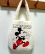 画像3: Mickey Mouse Print Wool Handheld Shoulder Crossbody Tote Bag handbag　ミッキーマウスプリントウールハンドヘルドショルダークロスボディトートバッグ (3)