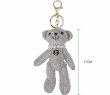 画像10: Tweed bear charm keychain　ツイードベア熊チャーム キーフォルダーバックファッションチャーム (10)