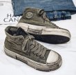 画像5: Men's high cut lace-upOld thick-soled high-top dirty canvas Sneakers shoes  ユニセックス男女兼用 厚底ダーティキャンバス ハイカット レースアップ ハイトップ  スニーカー (5)