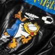 画像3: Soccer Garfield embroidered leather stadium jacket　 ユニセックス 男女兼用サッカーガーフィールド刺繍 レザースタジャンジャケットMA1 ブルゾン　 (3)