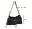 画像10: Little by little wide shoulder strap drawstring soft square brick bag crossbody shoulder bag　リトルバイリトルワイドショルダーストラップ巾着ソフトスクエアレンガバッグクロスボディショルダーバッグ (10)