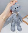 画像4: Tweed bear charm keychain　ツイードベア熊チャーム キーフォルダーバックファッションチャーム (4)