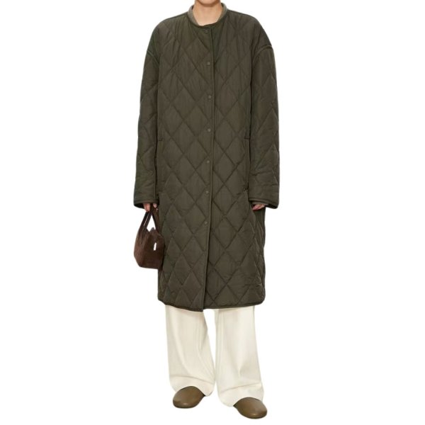 画像1: Lightweight quilted down long coat　キルティングライトウェイトロングコート ジャケット (1)