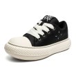 画像3: Wide Toe Platform Lace-Up Sneakers shoes  ユニセックス男女兼用  厚底プラットフォームワイドトウレザーレースアップ  スニーカー　スリッポン　 (3)