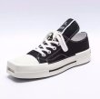 画像8: Square toe low top lace-up canvas sneakers shoes  ユニセックス男女兼用  厚底プラットフォーム　スクエアトゥロートップレースアップキャンバス (8)