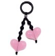 画像1: Heart Beads Bag Charm Keychain　ハートビーズバックチャーム キーフォルダーファッションチャーム (1)