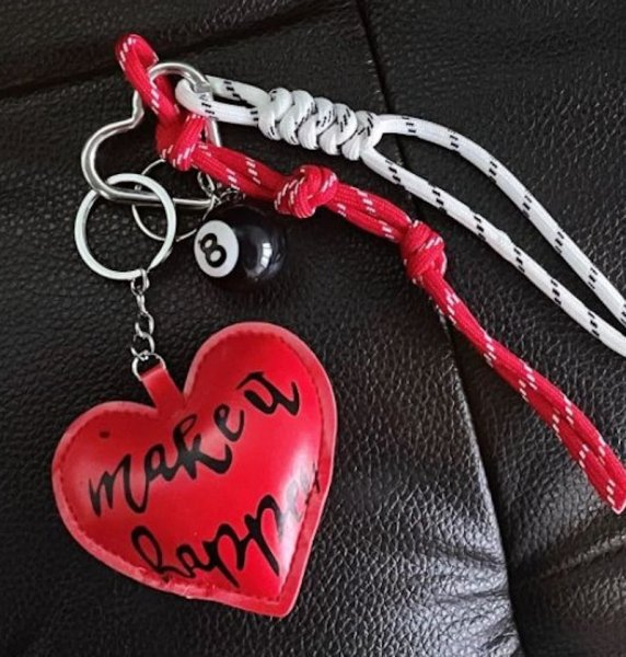 画像1: Bag Charm Keychain Toy Heart Carabiner　ハートチャーム キーフォルダーバックファッションチャーム (1)