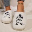 画像6: Mickey Mouse embroidered fur slippers sandals　ユニセックスミッキーマウス刺繍ファー サンダル スリッパ (6)