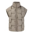 画像1: Unisex Bubble Intreccio Oversize Padded Puffer Down Vest  男女兼用 オーバーサイズ イントレチャート 編み込み 中綿 ダウン ベスト (1)