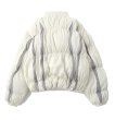 画像5: Pleated stripe squeezed down jacket coat acket blouson　 ユニセックス 男女兼用プリーツ絞りダウンジャケットコート (5)